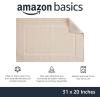 imageAmazon Basics NonSlip Cotton Bath Mat 100 Cotton Absorbent Machine Washable 31quot L x 20quot W Bright WhiteCream