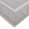 imageAmazon Basics NonSlip Cotton Bath Mat 100 Cotton Absorbent Machine Washable 31quot L x 20quot W Bright WhiteLight Gray