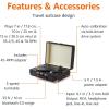 imageAmazon Basics Portable Suitcase Vinyl Turntable Record Player with Builtin Speakers and Bluetooth Supports 3Speed BlackSuitcase  Black