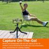 imageAmazon Basics Portable and Flexible Tripod with Wireless Remote and Smartphone Clamp 10inch long Black