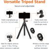 imageAmazon Basics Portable and Flexible Tripod with Wireless Remote and Smartphone Clamp 10inch long Black