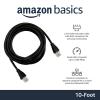 imageAmazon Basics RJ45 Cat 6 Ethernet Patch Cable 1Gpbs Transfer Speed GoldPlated Connectors 5 Foot  Pack of 5 Black10 Foot