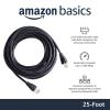 imageAmazon Basics RJ45 Cat 6 Ethernet Patch Cable 1Gpbs Transfer Speed GoldPlated Connectors 5 Foot  Pack of 5 Black25 Foot