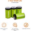 imageAmazon Basics Rechargeable 9 Volt Batteries 4Pack NiMH 200 mAh Long Lasting Power Recharge up to 1000x Times  PreChargedD Cell HR20