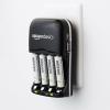 imageAmazon Basics Rechargeable Battery Charger for AA ampamp AAA NickelMetal Hydride NiMH Batteries with USB Charging Port Black