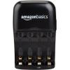 imageAmazon Basics Rechargeable Battery Charger for AA ampamp AAA NickelMetal Hydride NiMH Batteries with USB Charging Port Black
