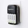 imageAmazon Basics Rechargeable Battery Charger for AA ampamp AAA NickelMetal Hydride NiMH Batteries with USB Charging Port Black