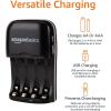 imageAmazon Basics Rechargeable Battery Charger for AA ampamp AAA NickelMetal Hydride NiMH Batteries with USB Charging Port Black