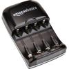 imageAmazon Basics Rechargeable Battery Charger for AA ampamp AAA NickelMetal Hydride NiMH Batteries with USB Charging Port Black