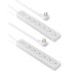 imageAmazon Basics Rectangle 6Outlet 600 Joule Surge Protector Power Strip 2ft Small White 2PackWhite