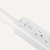 imageAmazon Basics Rectangle 6Outlet 600 Joule Surge Protector Power Strip 2ft Small White 2PackWhite
