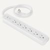 imageAmazon Basics Rectangle 6Outlet 600 Joule Surge Protector Power Strip 2ft Small White 2PackWhite