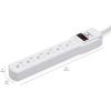 imageAmazon Basics Rectangle 6Outlet 600 Joule Surge Protector Power Strip 2ft Small White 2PackWhite