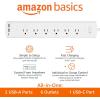 imageAmazon Basics Smart Plug Power Strip with 3 Individually Controlled Outlets and 2 USB Ports 1 USBA and 1 USBC Works with Alexa Only 24 GHz WiFi No Hub Required White6 Individually Controlled Outlets and 3 USB Ports
