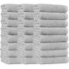 imageAmazon Basics Soft and Thick Cotton Hand Towels 16quot x 26quot Gray 12PackGray