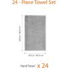 imageAmazon Basics Soft and Thick Cotton Hand Towels 16quot x 26quot Gray 12PackGray