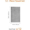 imageAmazon Basics Soft and Thick Cotton Hand Towels 16quot x 26quot Gray 12PackGray