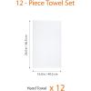 imageAmazon Basics Soft and Thick Cotton Hand Towels 16quot x 26quot Gray 12PackWhite