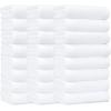 imageAmazon Basics Soft and Thick Cotton Hand Towels 16quot x 26quot Gray 12PackWhite