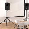 imageAmazon Basics Speaker Stand Holds up to 992 lbs Adjustable Height 52quot to 73quot Steel Black52 to 73
