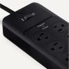 imageAmazon Basics Surge Protector Power Strip 12Outlet 4000 Joules 8ft Extension Cord Rectangle for Home Office Gaming Room BlackBlack