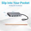 imageAmazon Basics USB 3231 Gen 2 Hub Dock 10Gbps USBC to 1xUSBC  3xUSBA Works with WindowsMac Silver Black