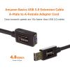 imageAmazon Basics USBA 30 Extension Cable 48Gbps HighSpeed Male to Female GoldPlated Connectors 65 Foot BlackBlack
