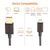 imageAmazon Basics USBA to Micro USB Charging Cable 480Mbps Transfer Speed with GoldPlated Plugs USB 20 10 Foot Black10 Feet