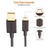imageAmazon Basics USBA to Micro USB Charging Cable 480Mbps Transfer Speed with GoldPlated Plugs USB 20 10 Foot Black3 Feet