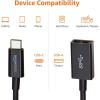 imageAmazon Basics USBC to USBA 31 Gen1 Female Adapter Cable Converter 5Gbps HighSpeed USBIF Certified for Laptops Tablets Phones iPhone 1615 WhiteBlack