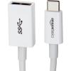 imageAmazon Basics USBC to USBA 31 Gen1 Female Adapter Cable Converter 5Gbps HighSpeed USBIF Certified for Laptops Tablets Phones iPhone 1615 WhiteWhite