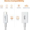 imageAmazon Basics USBC to USBA 31 Gen1 Female Adapter Cable Converter 5Gbps HighSpeed USBIF Certified for Laptops Tablets Phones iPhone 1615 WhiteWhite
