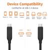 imageAmazon Basics USBC to USBC 4 Fast Charger Cable 40 Gbps 8K Video 240W USBIF Cert Thunderbolt 43 Compatible for Apple iPhone 1615 iPad Samsung Galaxy Tablets Laptops 33 foot BlackPack of 1