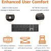imageAmazon Basics Ultra Premium Wireless Keyboard and Mouse Combo  Rechargeable Ultra Slim Design Quiet Full Size Number Pad Unifying Receiver BlackQWERTY