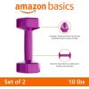 imageAmazon Basics Vinyl Coated Dumbbell Hand Weights10 Pounds  Pair
