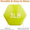 imageAmazon Basics Vinyl Coated Dumbbell Hand Weights3 Pounds  Pair