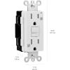 imageAmazon Basics WeatherResistant GFCI Receptacle with LED Indicator SelfTest Feature 20 Amp WhiteWhite