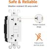 imageAmazon Basics WeatherResistant GFCI Receptacle with LED Indicator SelfTest Feature 20 Amp WhiteWhite