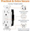imageAmazon Basics WeatherResistant GFCI Receptacle with LED Indicator SelfTest Feature 20 Amp WhiteWhite
