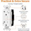 imageAmazon Basics WeatherResistant GFCI Receptacle with LED Indicator SelfTest Feature 20 Amp WhiteWhite