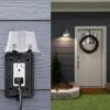 imageAmazon Basics WeatherResistant GFCI Receptacle with LED Indicator SelfTest Feature 20 Amp WhiteWhite
