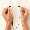 imageAmazon Basics Wired Earbuds with Microphone In Ear Headphones USBC 42 ft long cable SML Ear Tips One size Black35mm Aux