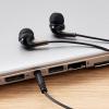 imageAmazon Basics Wired Earbuds with Microphone In Ear Headphones USBC 42 ft long cable SML Ear Tips One size Black35mm Aux