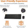 imageAmazon Basics Wireless Keyboard and Mouse Combo FullSized QWERTY Layout 24 GHz USB Plug ampamp Play Receiver Sleek Design BlackQWERTY Layout