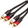 imageAmazon Basics 2 RCA Audio Cable for AmplifierActive Speakers or Subwoofer with GoldPlated Plugs 8 Feet BlackBlack