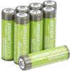 imageAmazon Basics 24Pack Rechargeable AA NiMH HighCapacity Batteries 2400 mAh 12V Recharge up to 400x Times PreCharged8 Count Pack of 1