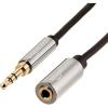 imageAmazon Basics 35mm Aux Jack Audio Extension Cable Male to Female Adapter for Headphone or Smartphone 6 Foot Black6 Feet