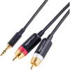 imageAmazon Basics 35mm Stereo Aux to 2 x RCA Audio Cable Adapters 4 Feet12 m for Connecting Amplifiers Speakers with GoldPlated Plugs Black4 Feet