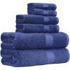 imageAmazon Basics 6 Piece Oversized Fade resistant Towel set 100 Cotton towels for bathroom soft and absorbent 2 Bath Towels 2 Hand Towels and 2 Washcloths bathroom towel set Navy BlueNavy Blue