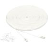 imageAmazon Basics Cat 6 Ethernet RJ45 10Gbps Flat Cable 100 ft OutdoorampampIndoor White Solid Patch Cord with Clips for Router Modem PS45 Xbox Gaming Computer Network for High Speed LAN InternetWhite